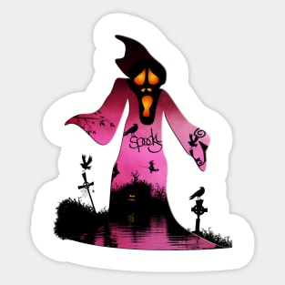 Spooky, funny halloween design Sticker